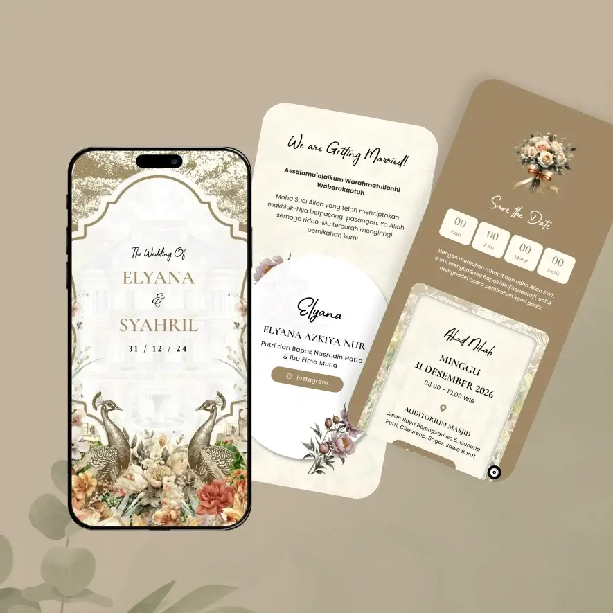 Desain Undangan Pernikahan Digital yang Romantis